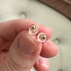14K Gold Small Ball Studs Earrings